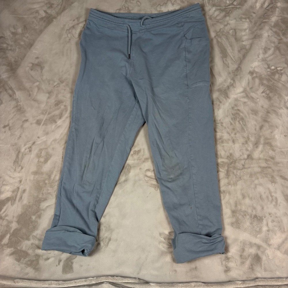 Patagonia Mens Organic Cotton Drawstring Joggers Light Blue Size L